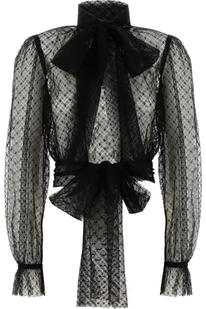 Dolce & Gabbana Blouse en dentelle à détail de nœud