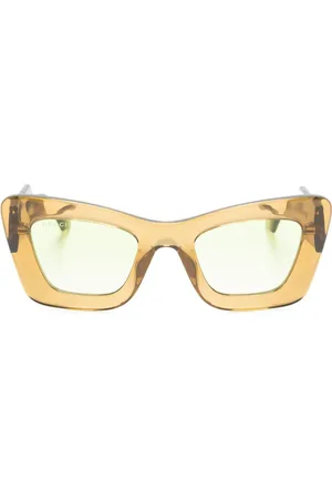 Gucci Lunettes de soleil à monture oversize transparente