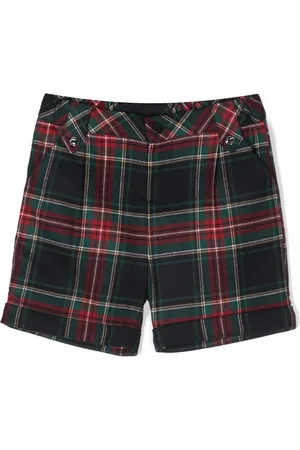 PATACHOU Short en coton à motif tartan