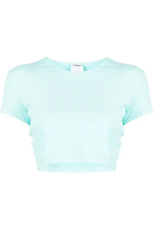CHANEL T-shirt crop à logo CC (1997)