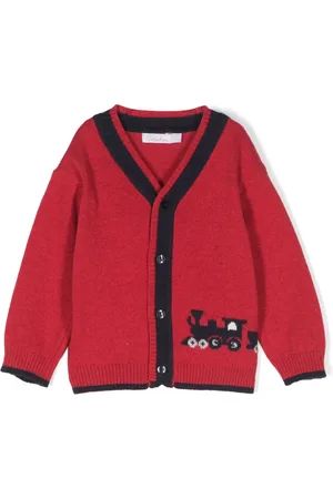 PATACHOU Cardigan bicolore à motif train