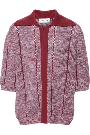 Lanvin Cardigan en maille ajourée à col italien
