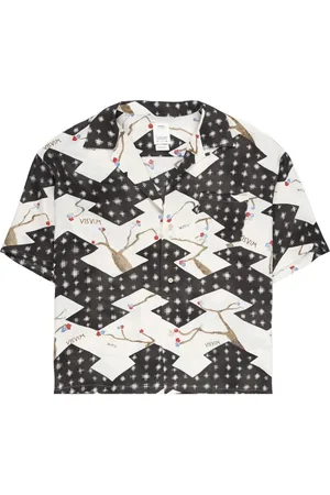 VISVIM Chemise en soie à imprimé graphique