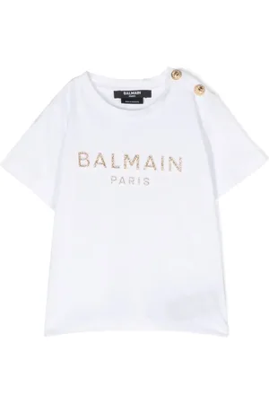 Balmain T-shirt à logo pailleté