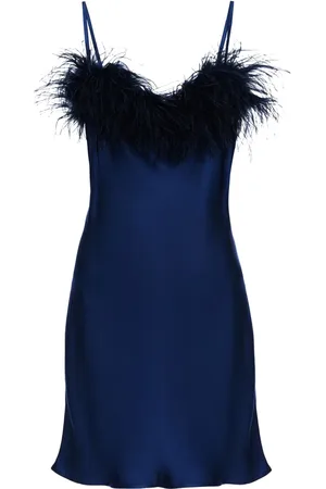 Sleeper Robe courte Boheme à détail de plumes