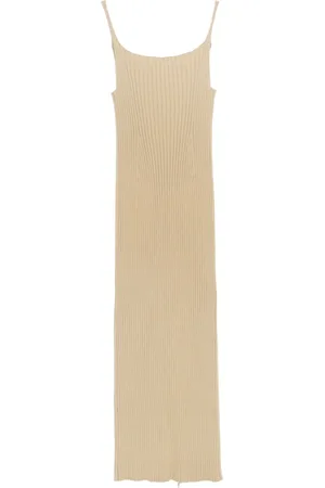 Auralee Robe mi-longue en maille nervurée