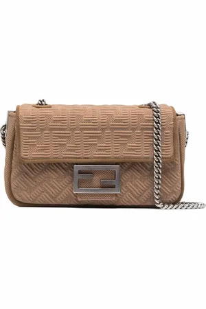 Fendi Sac porté épaule Baguette médium à plaque logo