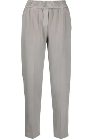 Circolo Pantalon en coton mélangé à taille élastiquée