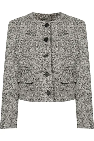 Golden Goose Veste en tweed à coupe crop