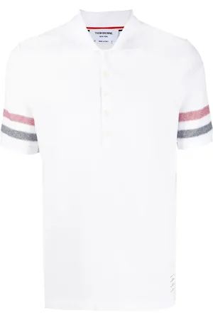 Thom Browne Polo en coton à rayure tricolore