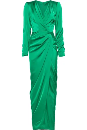 RHEA COSTA Robe longue en satin