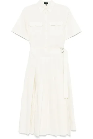THEORY Robe longue à design plissé