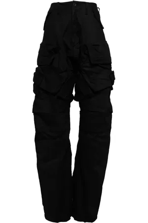 JULIUS Pantalon en coton mélangé à poches cargo