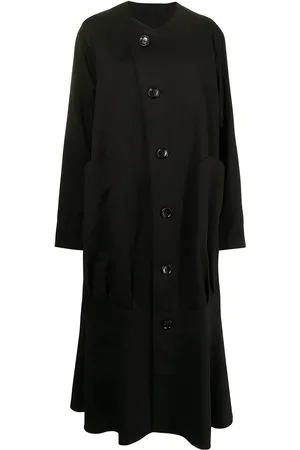 Sulvam Manteau long à détails plissés