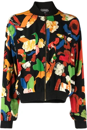 CHANEL Veste bomber à fleurs (années 1990-2000)