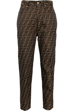 Fendi Pantalon slim à motif Zucca en jacquard