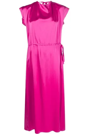 ALYSI Robe longue à col v au dos