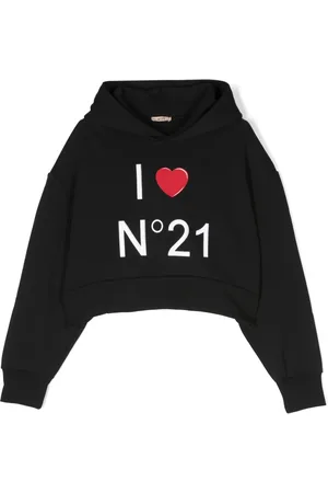 Nº21 Hoodie en coton à logo imprimé