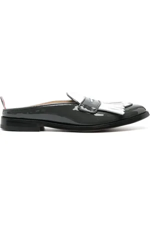 Thom Browne Mocassins en cuir verni à franges