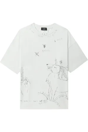 We11 Done T-shirt en coton à imprimé graphique