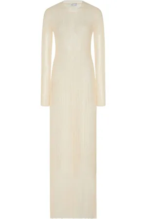 ROSETTA GETTY Robe transparente à design plissé