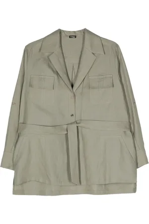 Kiton Chemise en lin à taille ceinturée