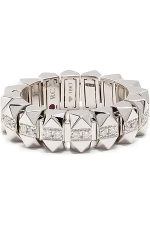 Roberto Coin Anneau en or blanc 18ct pavée de diamants