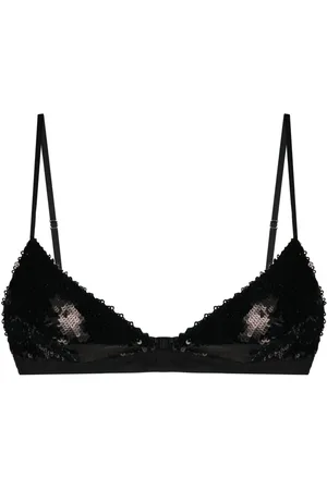 Khaite Soutien-gorge en soie à ornements en sequins
