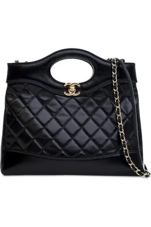 CHANEL Mini sac à main 31 Shopping Bag en cuir de veau brillant (2021-2024)