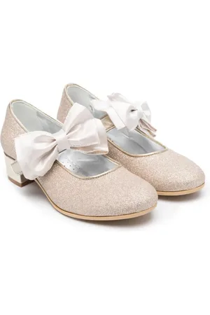 MONNALISA Ballerines en cuir à détail de nœud 35 mm