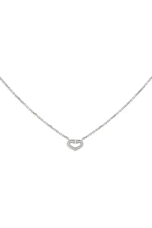 Cartier Collier Cœur et Symbole en or blanc 18ct serti de diamants