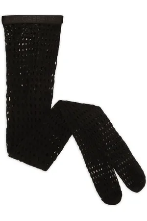 Dolce & Gabbana Collants en résille à élastique griffé