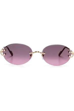 Cartier Lunettes de soleil à monture ovale
