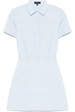 THEORY Robe évasée à manches courtes