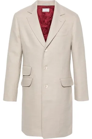 Brunello Cucinelli Manteau en feutre à simple boutonnage