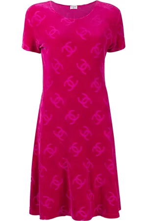 CHANEL Robe courte à motif CC (1996)