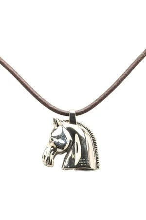 Hermès Collier Horse Head en plaqué palladium 20e siècle