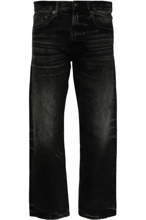 R13 Jean court à taille haute