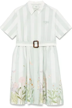 Fendi Robe à logo brodé
