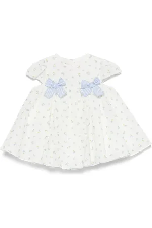LA STUPENDERIA Ensemble bonnet-robe à fleurs brodées