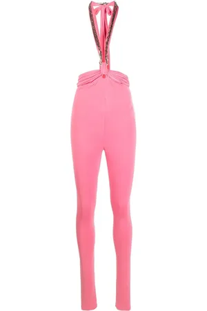 The Attico Legging Ruby à lanière porté au cou