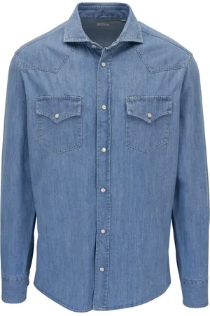 Brunello Cucinelli Chemise en jean à manches longues