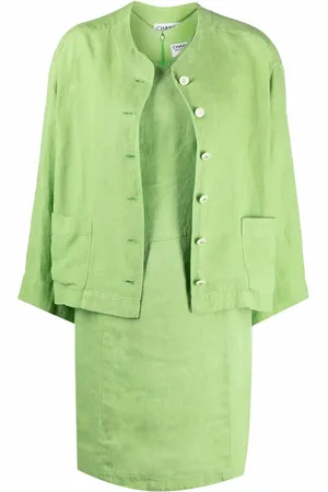 CHANEL Ensemble robe-veste en lin (années 1990)