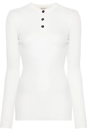 Khaite T-shirt à design nervuré