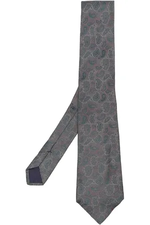 VERSACE Cravate en soie à motif cachemire (années 1970)