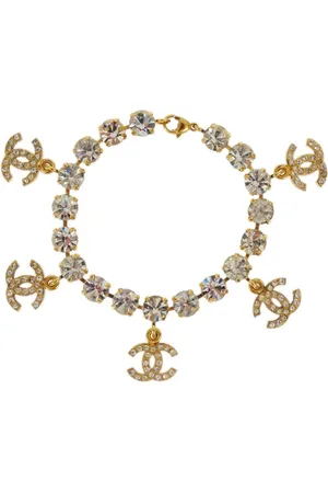 CHANEL Bracelet strassé à logo CC (1996)