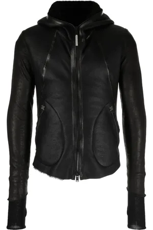 ISAAC SELLAM EXPERIENCE Veste en cuir à capuche