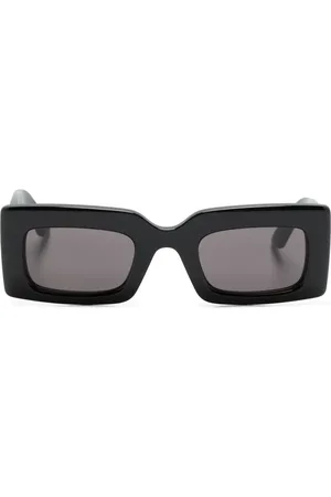 Alexander McQueen Lunettes de soleil rectangulaires à logo imprimé