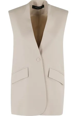FEDERICA TOSI Gilet zippé à col v