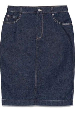 Maison Kitsuné Jupe en jean à coupe mi-longue
